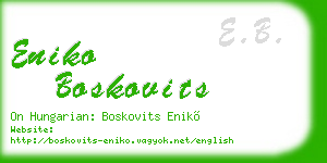 eniko boskovits business card