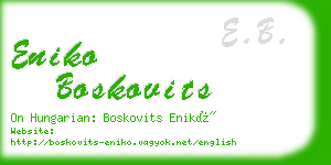 eniko boskovits business card